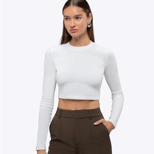 CUTS Long-Sleeve Cropped Crewneck Top S